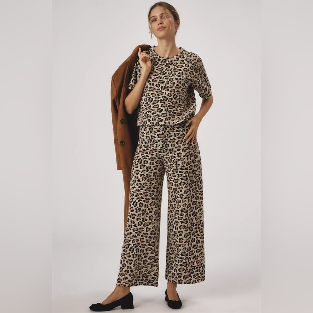 NWT! The Ettie High-Rise Crop Wide-Leg Pants by Maeve: Knit Edition - 💌